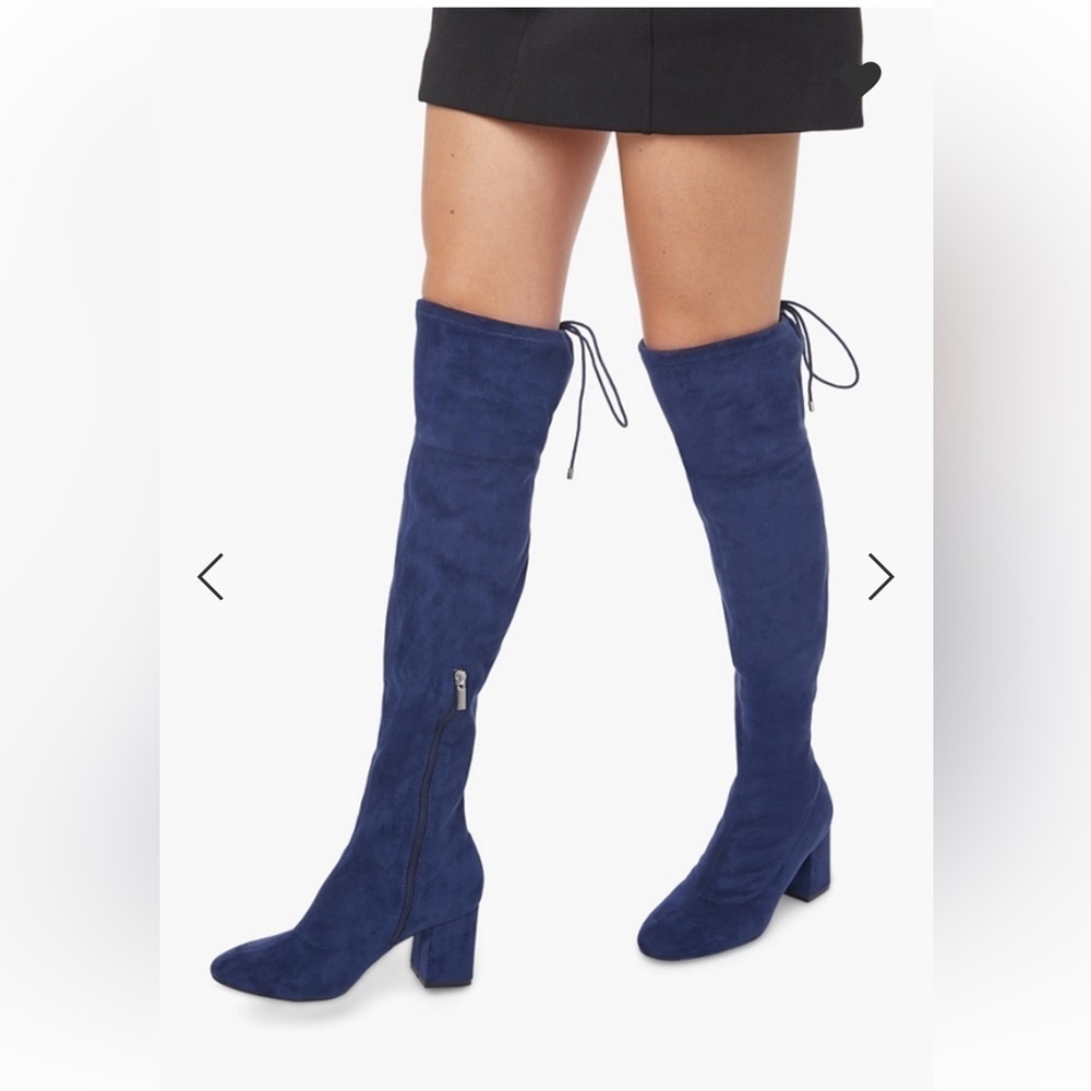 Dauphine Tie Over-The-Knee Boot - Size: 8 Color: Nice Blue